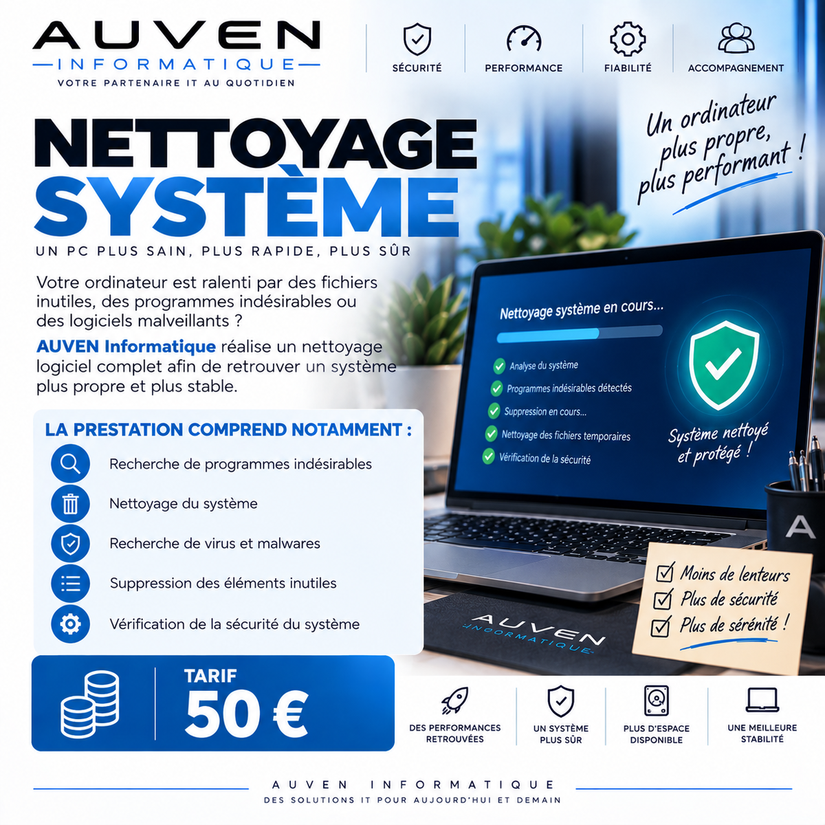 Nettoyage système