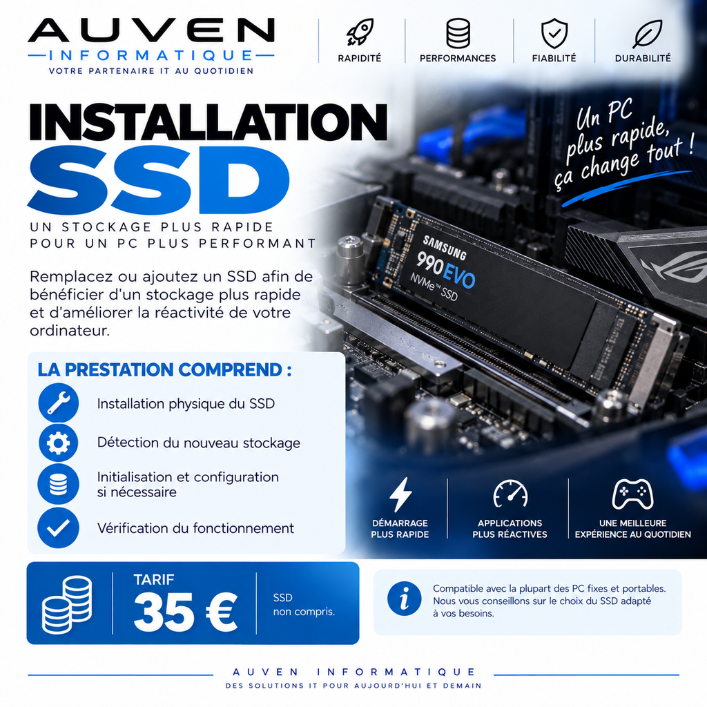 Installation SSD