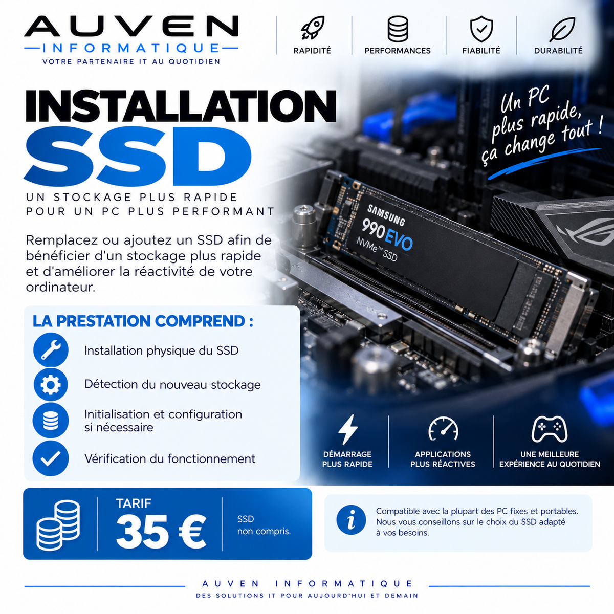 Installation SSD