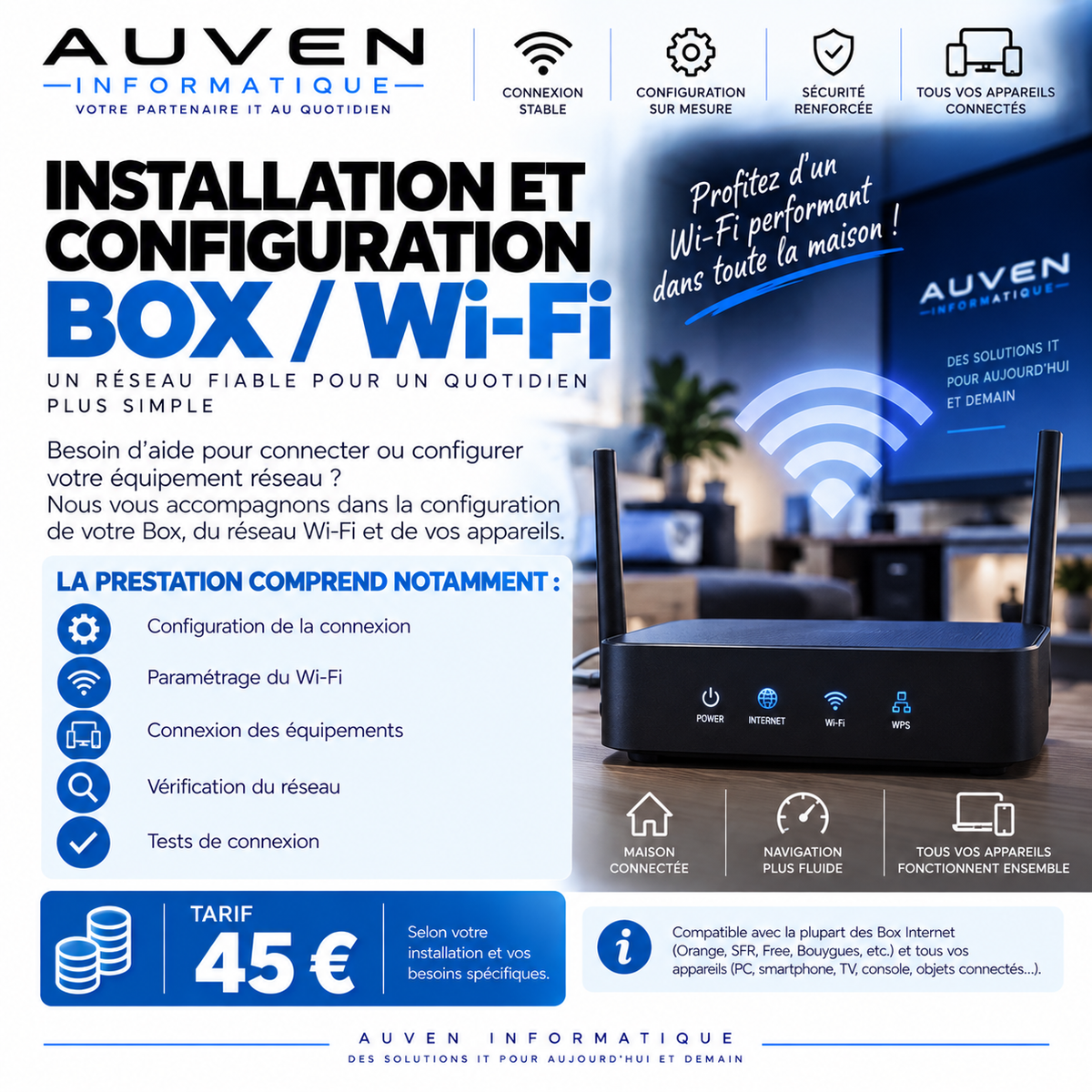 Installation et configuration Box / Wi-Fi