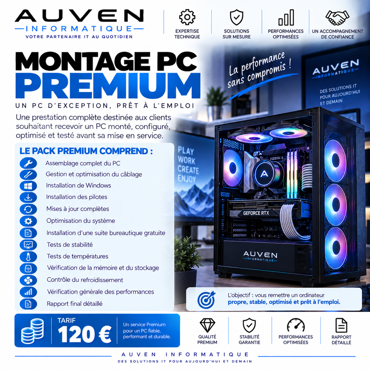 MONTAGE + CONFIGURATION PC PREMIUM STREAMING
