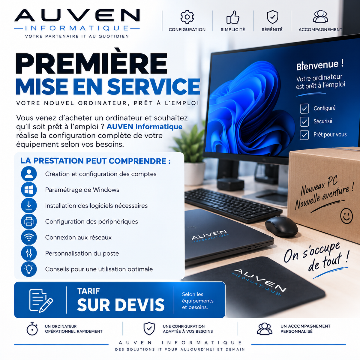 Première mise en service — Sur devis