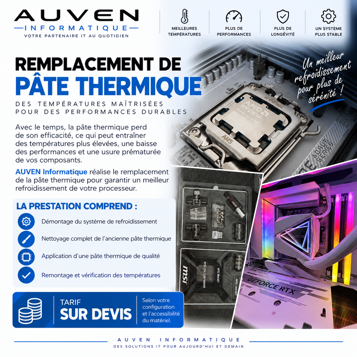 Remplacement de pâte thermique